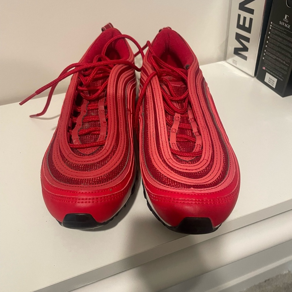 Red Nike shoes